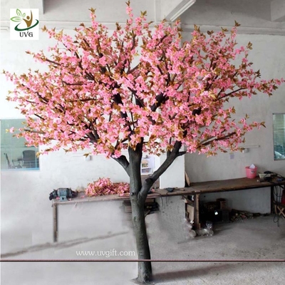 China UVG CHR048 Pink color Artificial Cherry Flower Tree for Wedding Decoration supplier