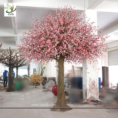 China UVG CHR058 Latest wedding decoration pink indoor artificial peach blossom tree 15ft high supplier