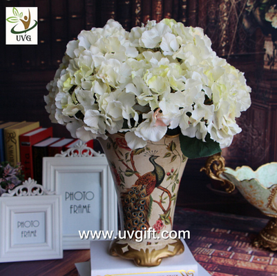China UVG FHY22 White decorative fabric flower artificial hydrangea for wedding table decoration supplier