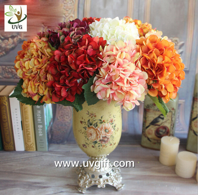 China UVG FHY25 fabric artificial hortensia wholesale silk flower hydrangea for home decoration supplier