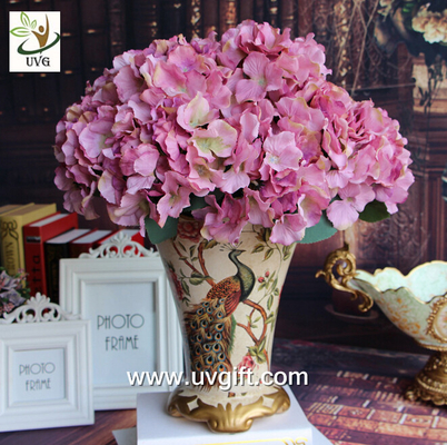 China UVG Purple artificial hydrangea flower and geranium making on china market for weddings supplier