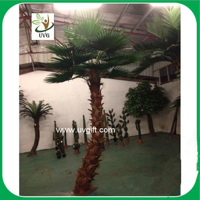 China UVG PTR034 indoor airport decoration curved trunk artificial coconut trees palm tree price supplier