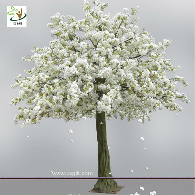 China UVG 13ft white artificial cherry blossom tree with fiberglass trunk for wedding decoration supplier
