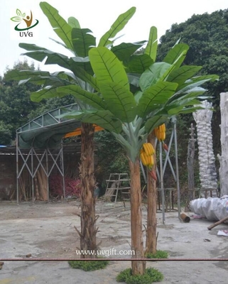 China UVG decorative fake plant artificial banana tree in plastic fruit for offiice decoration supplier