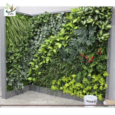 China UVG GRW021 Fake vertical garden in plastic artificial plants for indoor and outdoor wall decoration supplier