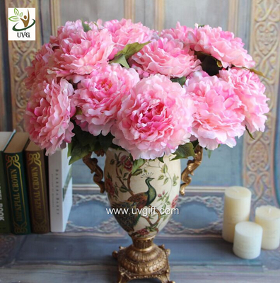 China UVG FPN101 Dining table centerpieces pink artificial peony silk flower arrangements for party decoration supplier