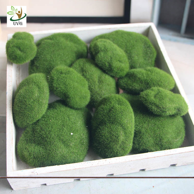 China UVG different size fuzzy artificial decorative moss balls fake rock for aquarium landscaping GRS039 supplier