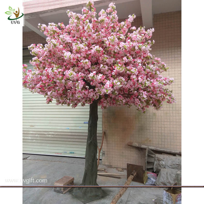 China UVG CHR032 Holiday Living Christmas Decor Large Artificial Trees Pink Flower Sakura Wallpa supplier