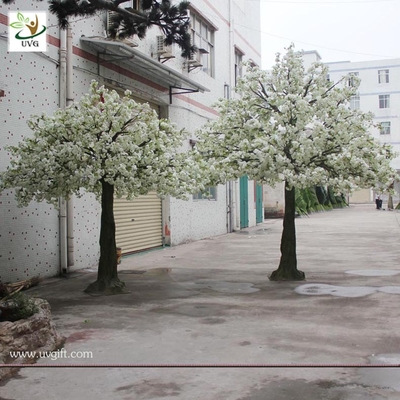 China UVG artificial white cherry flower trees for indoor wedding decoartion 12ft tall CHR023 supplier