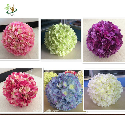 China UVG FHY01 40cm Artificial Flower Ball with Silk Hydrangea and Rose for Wedding Decoration supplier
