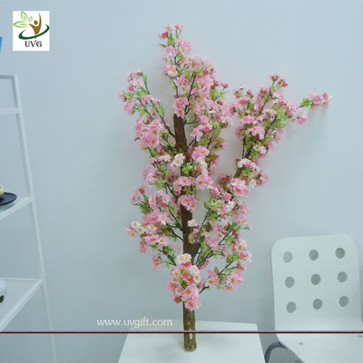 China UVG CHR093 Tree Branches for Centerpieces wedding decoration with pink cherry flowers supplier