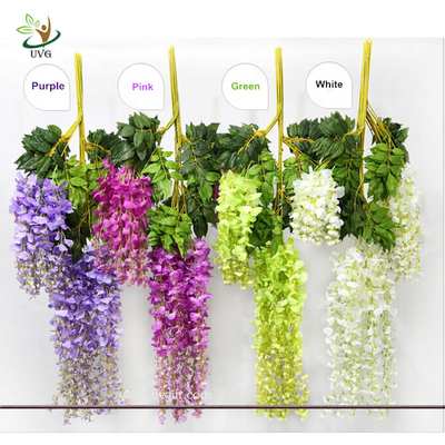 China UVG Artificial Flower for Wall Decoration in White Wisteria wedding use china market supplier