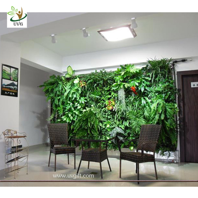 China UVG Artificial Green Plastic Plants Fake Vertical Garden Living Wall indoor landscaping supplier