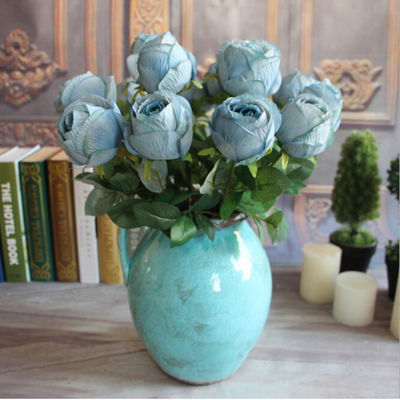 China UVG FLRS50 Preserved Flower Wedding Gifts for guests Artificial Blue Rose Flower supplier