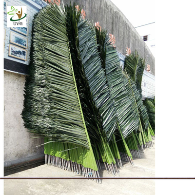 China UVG PTR015 2m Silk artificial palm tree leaves in plastic steel use for trunk decoration supplier