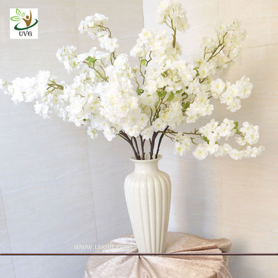 China UVG 1m white artificial cherry blossom branches wholesale with silk flowers for weddings supplier