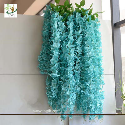China UVG WIS006 Blue silk wisteria artificial flower for wedding and party decoration supplier