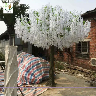 China UVG large outdoor artificial trees in wisteria flower wedding and party planner decoration supplier