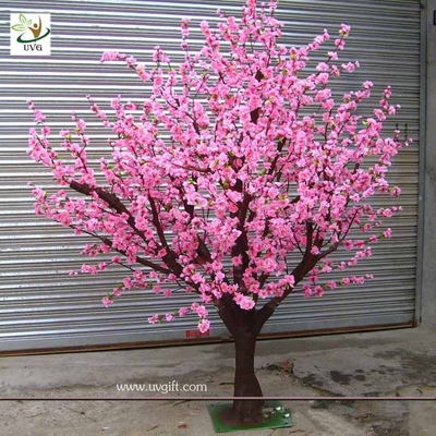 China UVG CHR036 pink silk trees with artificial peach blossom for indoor wedding decoration supplier