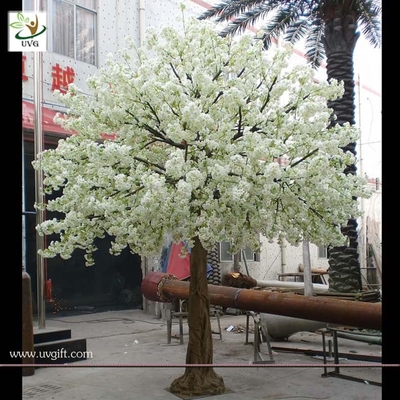 China UVG wedding stage decoration use indoor white artificial cherry blossom trees for sale CHR011 supplier