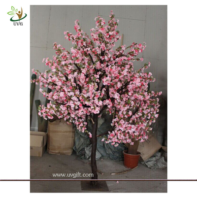 China UVG 8 foot artificial pink cherry blossom tree in wood trunk for birthday party decoration CHR074 supplier