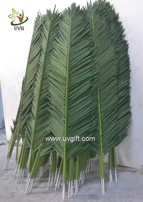 China UVG 2 meters wholesale material uv artificial palm leaves for park decoration PTR041 supplier