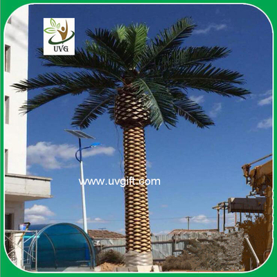 China UVG 5 meters huge outdoor palm tree artificial with fiberglass trunk for plaza landscaping supplier