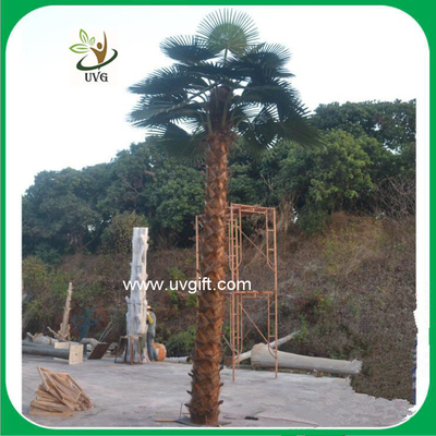 China UVG PTR032 indoor and outdoor coconut palm artificial tree with real bark for park decor supplier