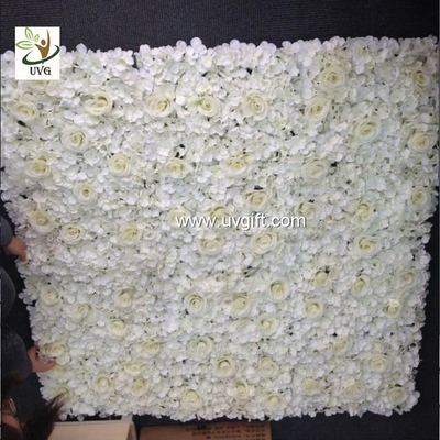 China UVG 5ft rose wall weddings in white artificial silk hydrangea flowers for party backdrops CHR1126 supplier