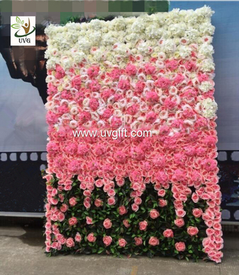China UVG 6ft flower wall backdrop with different artificial floral for dream wedding decoration ideas CHR1130 supplier