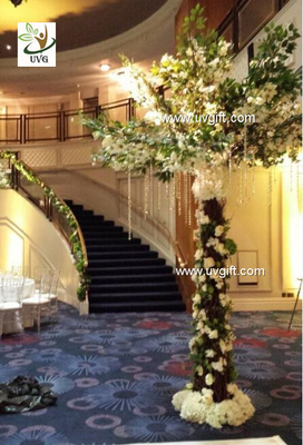 China UVG Artificial cherry and hydrangea wedding table tree centerpieces for wedding decoration supplier