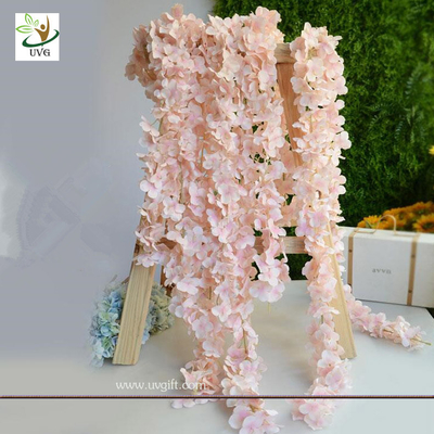 China UVG 2m long romantic classic silk flowers artificial wisteria garland for wedding decor supplier