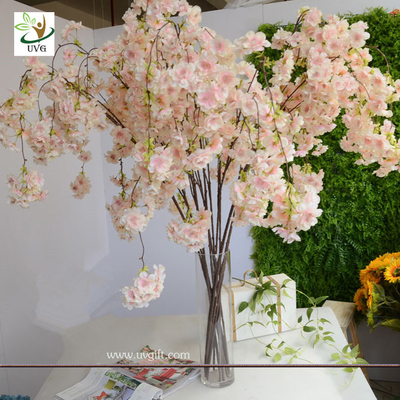 China UVG CHR129 pink fake cherry blossom tree decorative branches for wedding table decoration supplier