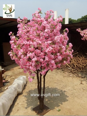 China UVG miniature cherry blossom tree artificial trees indoor with pink flowers for weddings supplier
