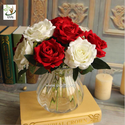 China UVG FRS66 Floral design in cheap artificial red rose flower for wedding themes table decoration supplier