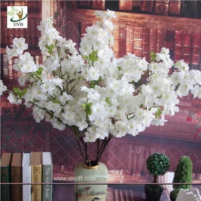 China UVG CHR141 Wedding bouquets white fake cherry blossom decorative branches for table centerpieces supplier