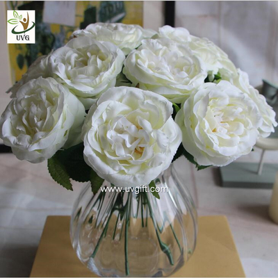 China UVG FRS67 Decoration ideas white artificial rose bouquet of flowers for wedding themes supplier