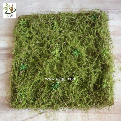 China UVG 30cm micro soft artificial grass mat with nylon moss for beach wedding decor GRS042 supplier