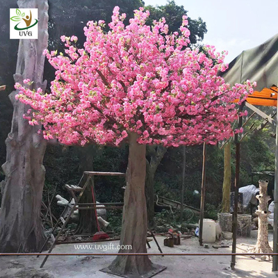 China UVG 3 meters tall artificial trees with pink cherry blossom flowers for garden wedding decoration CHR142 supplier