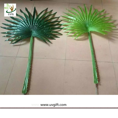 China UVG environmentally friendly material fake plastic Fan palm leaves for indoor trees decoration PTR063 supplier