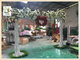 UVG CHR139 white artificial flowering trees in silk rose branhces for party background decoration supplier