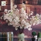 UVG CHR141 Wedding bouquets white fake cherry blossom decorative branches for table centerpieces supplier