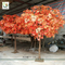 UVG romantic artificial red maple tree in silk leaves and wood trunk for indoor home decorative GRE070 supplier